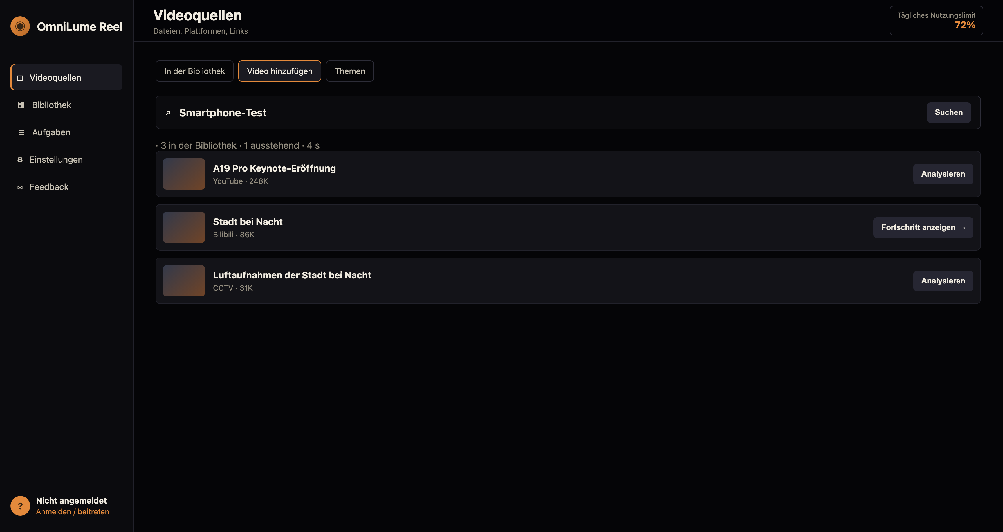Plattformvideos finden